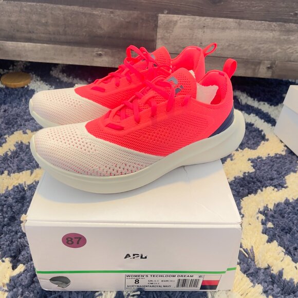 NIB NEW APL Women's Techloom Dream Ivory Magenta Roayl Navy Size 8 - Picture 4 of 9